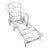 Bamboo Chaise Lounge 1950s White Patio Sunlounger For Sale