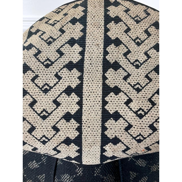 Japanese Fireman Hood with Stencil Inscription Meiji Period For Sale - Image 11 of 18