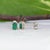 Zambian Emerald Solitaire Stud Earrings, Solid 14k Gold - Emerald Cut 5×3mm, Pair For Sale - Image 4 of 7