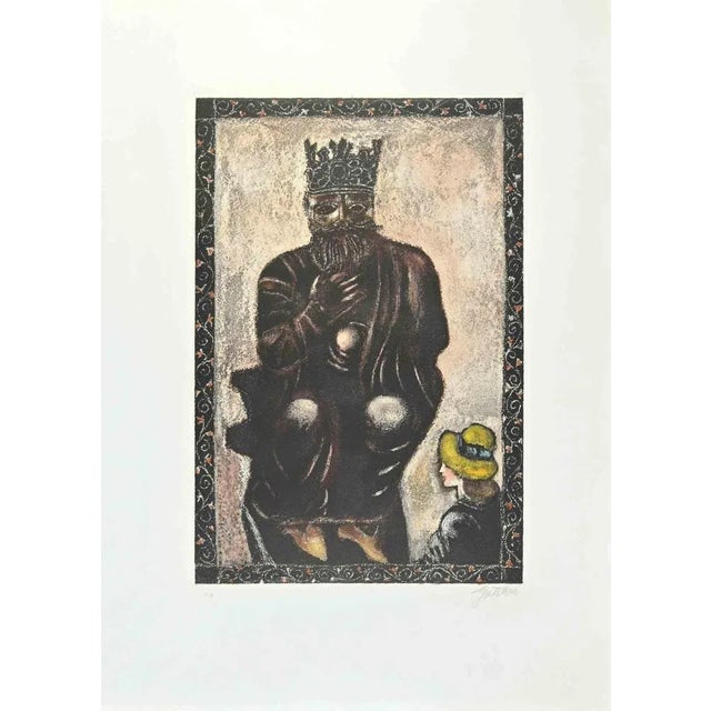 Modern Franco Gentilini, The Emperor, Etching and Aquatint, 1970s For Sale - Image 3 of 3