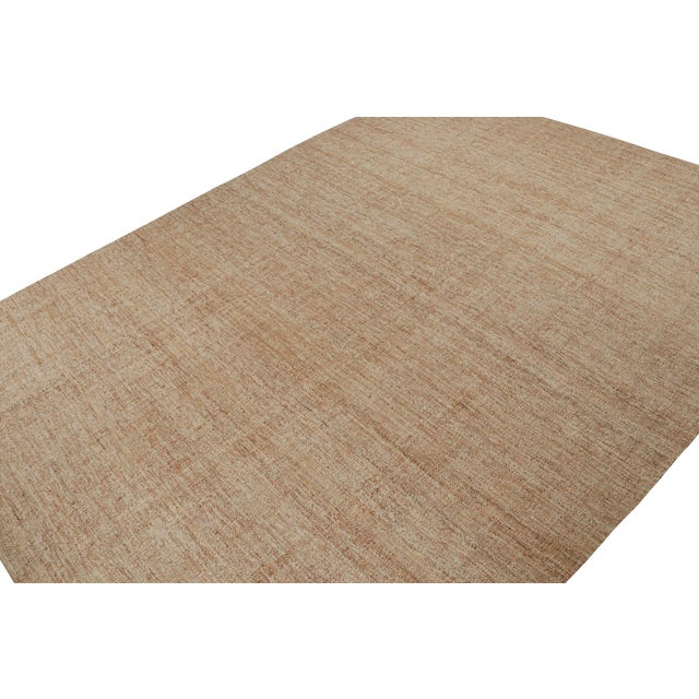 Late 20th Century Rug & Kilim’s Contemporary Jute Kilim in Beige-Brown For Sale - Image 5 of 7