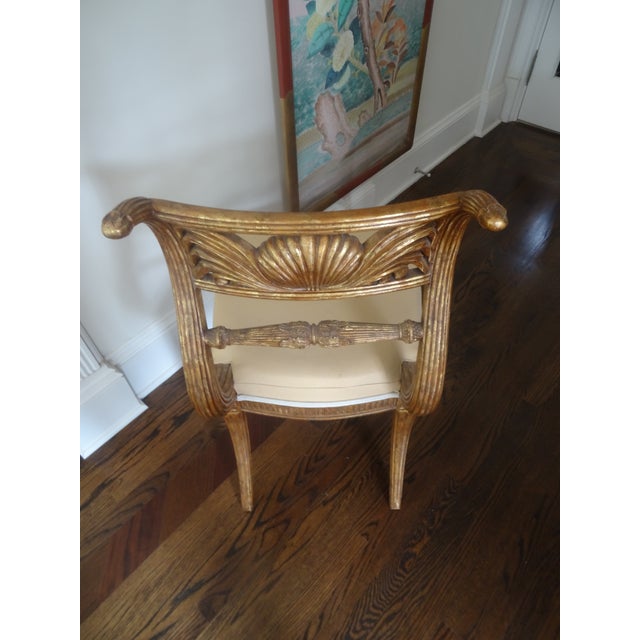 Late 20th Century Late 20th Century Rose Tarlow Style Regency Shell Back Chair For Sale - Image 5 of 13
