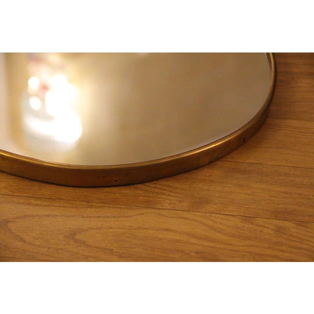 Brass Wall Mirror in the style of Gio Ponti, 1950s For Sale - Image 17 of 18