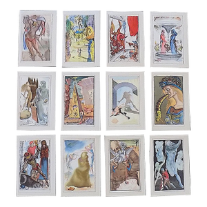 Authentic Vintage Mid 20th Century Salvador Dali Surrealist Lithographs - Set of 12