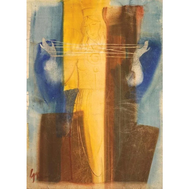 Threads. Paper, watercolor, 100x72 cm Dzemma Skulme worked in oil, acrylic and watercolors. She developed the theme of the...