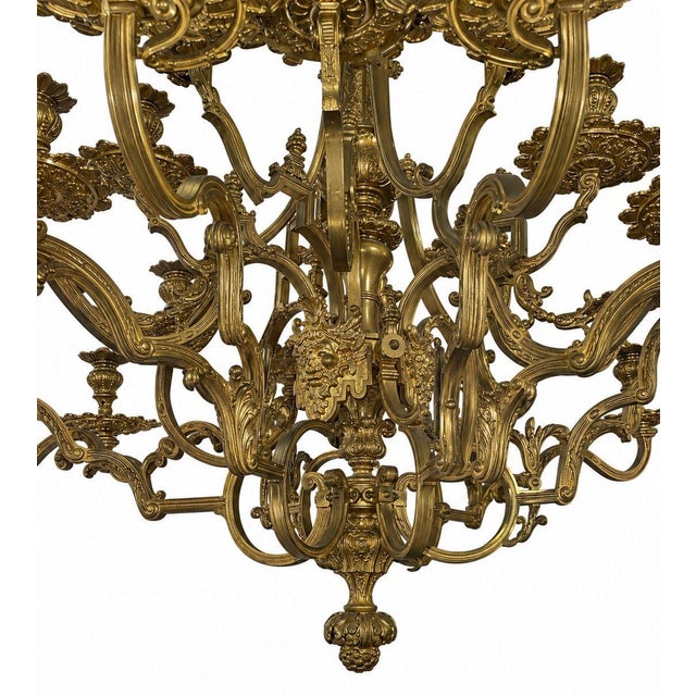 Impressive 19th Century French Gilt Bronze Chandelier For Sale - Image 4 of 10