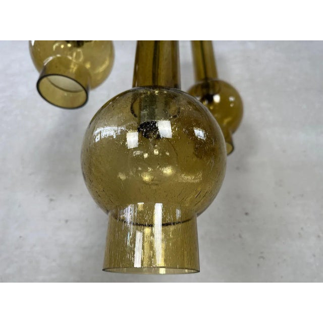 Olive Vintage Hanging Lamps from Staff Leuchten, Set of 3 For Sale - Image 8 of 10