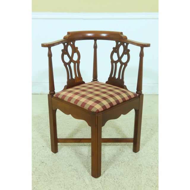Chippendale Mahogany Corner Chair For Sale - Image 9 of 9