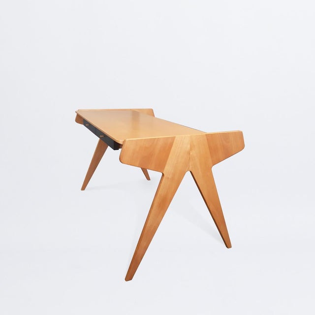 Vintage Desk by Helmut Magg for WK Möbel, 1950s, in Very Good conditions. Designed 1950 to 1959 This piece has an...