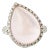 Favero Rose Quartz and Diamond Gold Offset Cocktail Ring size 5 For Sale