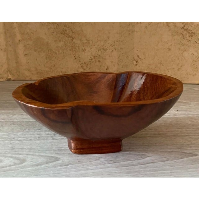 Late 20th Century Hand Carved Belize Granadillo Wood Sculptural Bowl For Sale - Image 9 of 11