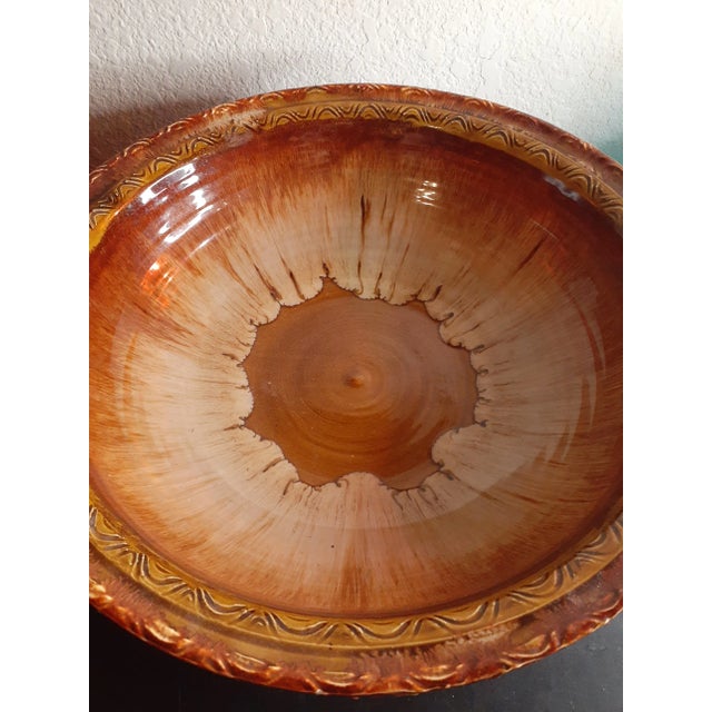 Vintage Signed Art Studio Dryden Pottery Decorative Bowl For Sale - Image 4 of 7