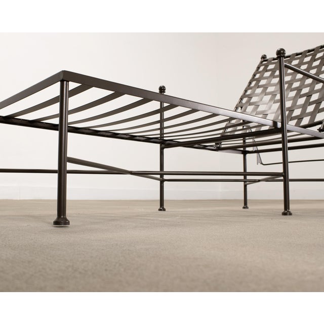 Set of Three Mario Papperzini Style Wrought Iron Chaise Longues For Sale - Image 12 of 18