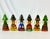 Ruby Red Vintage Boho Chic Folk Art Russian Hand Crafted Christmas Ornaments - Set of 6, Small. For Sale - Image 8 of 10