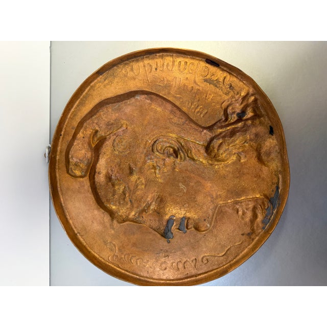 Antique French Bronze Marianne Plaque Jules Graux Fondeur 1880 République 12" For Sale - Image 9 of 9