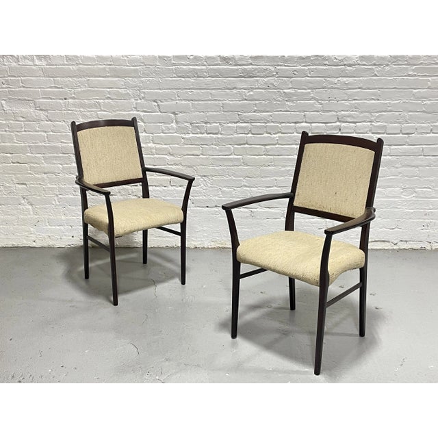 Wood Danish Mid Century Modern Rosewood Dining Chairs, a Pair For Sale - Image 7 of 12
