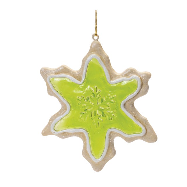 Kenneth Ludwig Chicago Frosted Cookie Star and Snowflake Ornament (Set of 6) For Sale - Image 4 of 5