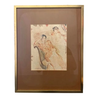 "Young Woman Dreaming", a Print by Berthe Morisot For Sale