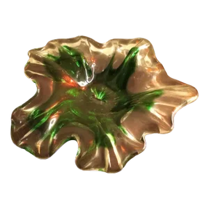Chalet Art Glass Leaf Pattern Ashtray