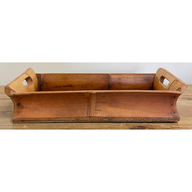 Vintage Chunky Bamboo and Split Reed Tray For Sale - Image 4 of 9