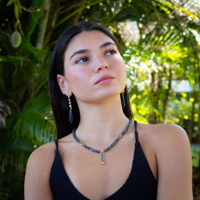 Moonlit Spirit Sodalite Drop Earrings, A Pair For Sale In Miami - Image 6 of 8