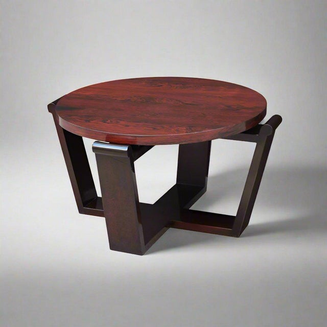 Art Deco 1930s Art Deco Round Coffee/Cocktail Table France For Sale - Image 3 of 7
