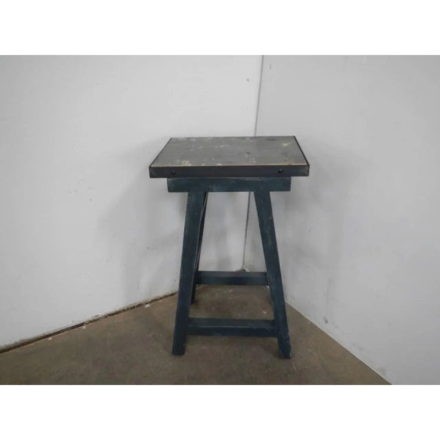 1950s Iron and Fir Stools, 1950s For Sale - Image 5 of 9