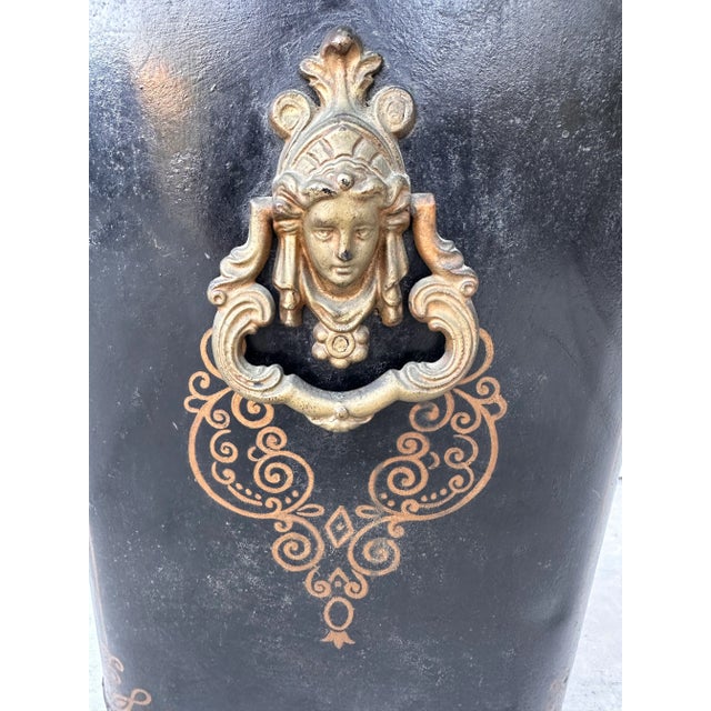 Antique 19th Century French Hand Painted Fireplace Coal Scuttle For Sale - Image 4 of 12