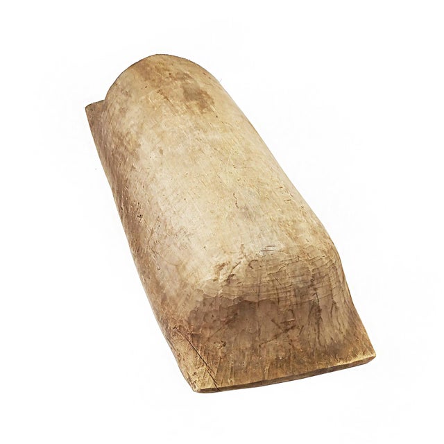 Vintage Tanzanian Hand-Carved Wooden Trough, Tribal Style, 1940 For Sale - Image 4 of 14