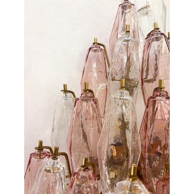 Murano Glass Polyhedral Wall Sconces attributed to Carlo Scarpa for Venini, 1960s, Set of 2 For Sale - Image 8 of 10
