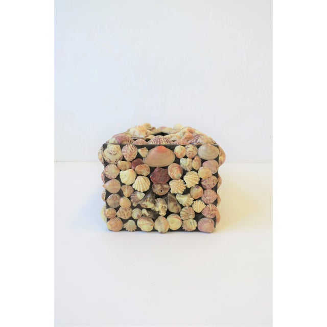 Light Pink Seashell Tissue Box Cover, Circa 1960s For Sale - Image 8 of 12