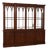 John Widdicomb Vintage Large Walnut Gothic Design Breakfront Display Bookcase For Sale