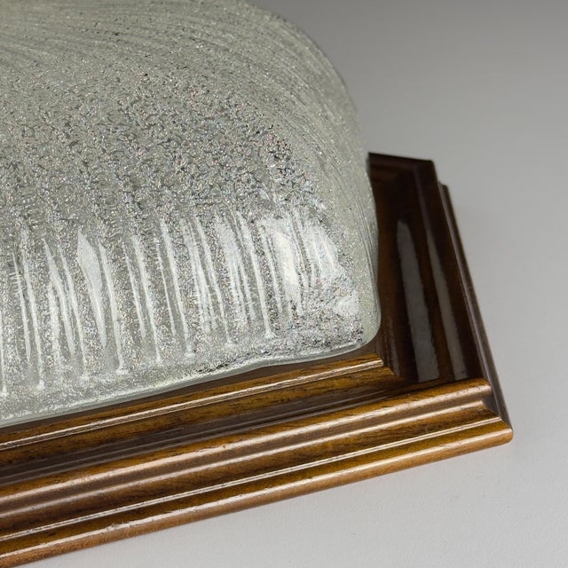 Vintage Ice Murano Glass Ceiling Lamp, Italy, 1980s For Sale - Image 16 of 18