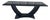 Vintage Black Lacquer U-Shape Arched Base Console Table by Drexel For Sale
