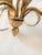 Early 20th Century Gold, Painted Floral 3-Light Chandelier For Sale In New York - Image 6 of 6