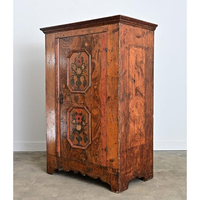 Italian 18th Century Painted Wardrobe For Sale - Image 10 of 15