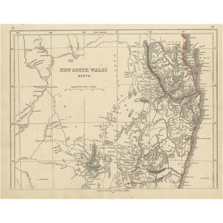 Antique Map of New South Wales by Lowry, 1852 For Sale
