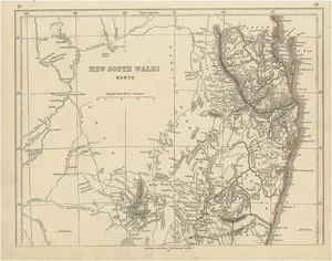 Antique Map of New South Wales by Lowry, 1852