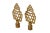 A pair of brass pineapple lamp finials. Fits a standard size lamp harp. Dimensions per finial. We have more lamp finials...