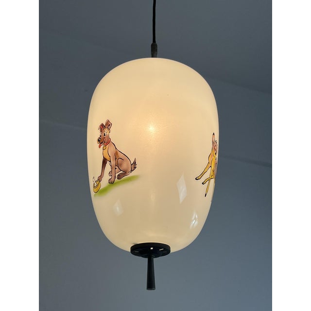 Disney Pendant Lamp in Opaline Glass attributed to Doria Leuchten, 1960s For Sale - Image 6 of 18