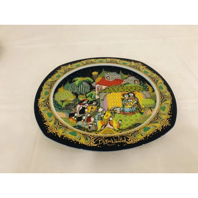 Silent Night Holy Night Christmas Plate by Bjørn Wiinblad for Rosenthal, 1983 For Sale - Image 6 of 8