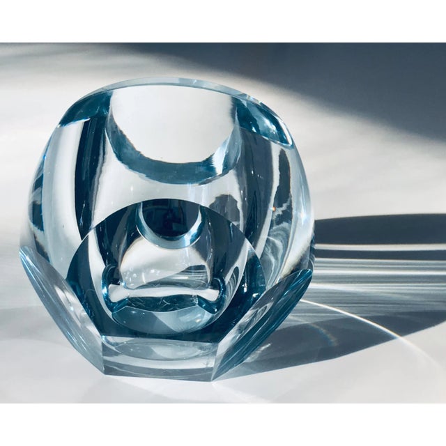 Rare beautiful 1950s Swedish art glass vase was designed by Asta Strömberg for Studioglas Strömbergshyttan. The piece has...