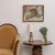 Beautiful oil kitchen still life on canvas from Japan, 1950s. Shades of green, blue, red, brown, and yellow with great...