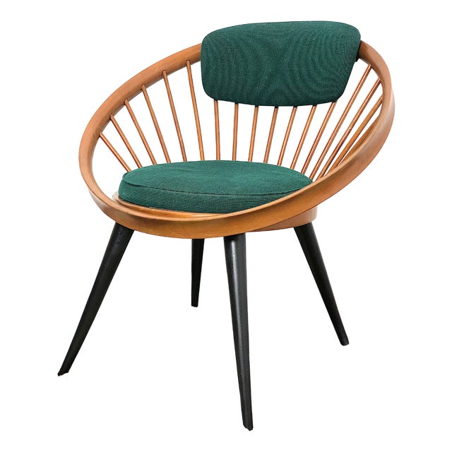 Vintage Circle Chair by Yngve Ekström, Sweden, 1950 For Sale