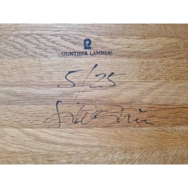 Wood Chiasso Stool by Danilo Silvestrin for Lambert, 1990s For Sale - Image 7 of 8