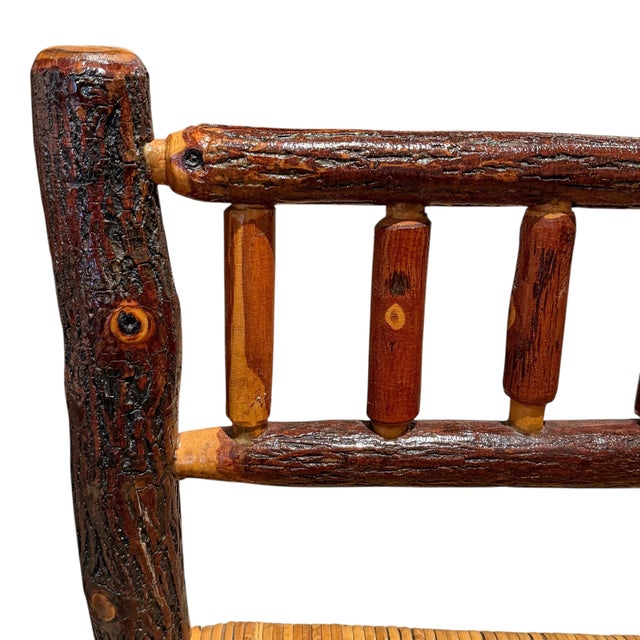 Vintage Old Hickory Bench For Sale - Image 9 of 11
