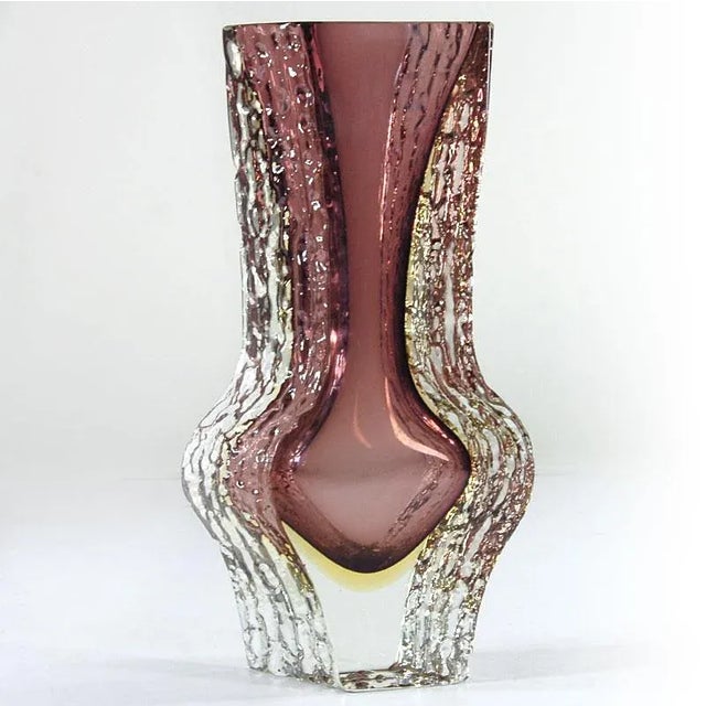 Alessandro Mandruzzato Italian Murano Sommersed Vase by Alessandro Mandruzzato, 1960s For Sale - Image 4 of 10