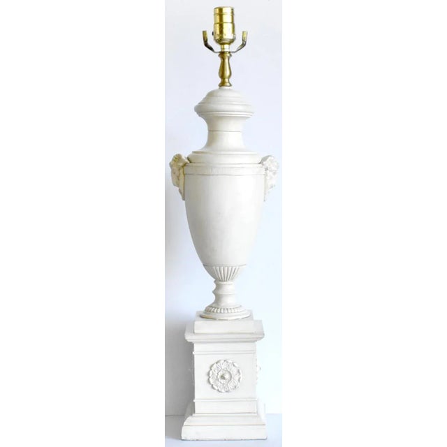 Vintage Mid-Century Ram's Head Neoclassical Table Lamp For Sale - Image 13 of 13