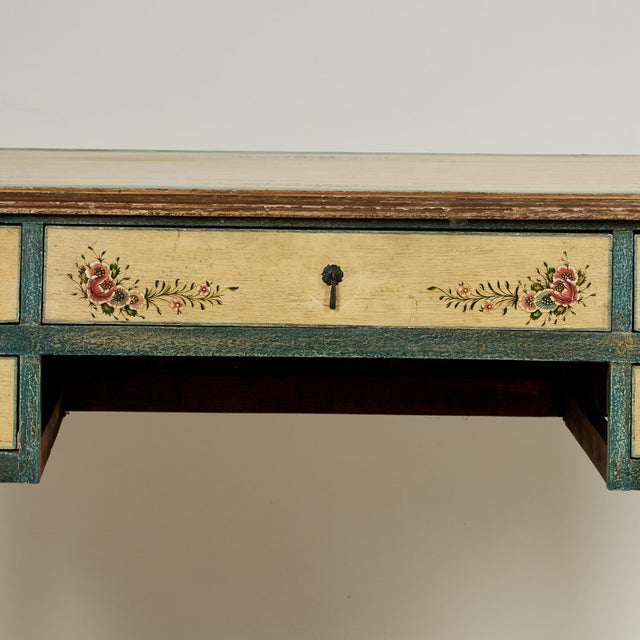 Vintage Italian Painted Desk For Sale - Image 4 of 14