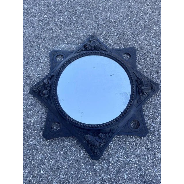 Flower decor mirror from the years 1920/1930